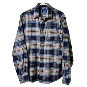 Apt 9 Button Front‎ Flannel Standard Untucked Fit L (2714)